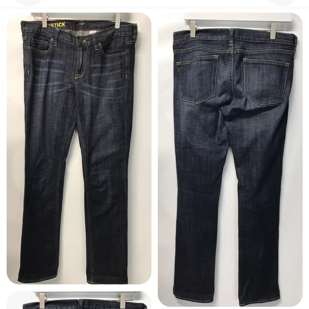 J Crew Matchstick Womens Jeans Straight Dark Wash EPOC Inseam 32" SZ 29R